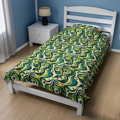 Groovy Retro Greens and Blues Abstract Waves Velveteen Plush Blanket 3 – Texas Daisy Groovy Retro, Abstract Waves, Blue Abstract, Plush Blanket, Blankets, Daisy, At Home, Texas, Blue