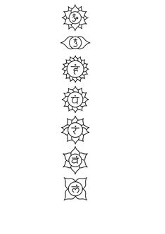 the seven chakras are arranged in a row on top of eachother