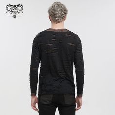 Material:?Polyester; Spandex 
Weight: 0.26KG 
Size: S-4XL 
SKU:?TT227 Alternative Black Stretch T-shirt, Black Distressed T-shirt For Alternative Fashion, Distressed Black T-shirt For Alternative Fashion, Punk Style Black Top For Halloween, Black Grunge Tops For Alternative Fashion, Black Punk Tops For Concert, Black Halloween Concert Top, Alternative Black Distressed T-shirt, Gothic Distressed Tops For Streetwear