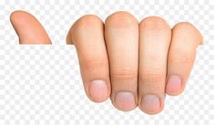 a hand with two fingers pointing at each other, and the thumb is pointed up