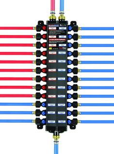 Viega 49303 1/2" PureFlow Poly PEX Press Manabloc with 30 Ports - 12 Hot 18 Cold - NYDIRECT Pex Manifold System, Bathroom Plumbing Diagram, Pex Manifold, Well Pressure Tank, Plumbing Diagram, Pex Plumbing, Big Tub, Pex Tubing, Old Home Remodel