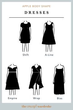 Best Dresses For Apple Shape Body Types, Apple Body Shape Clothes, Wedding Dress Body Type, Apple Shape Fashion, Apple Body Type