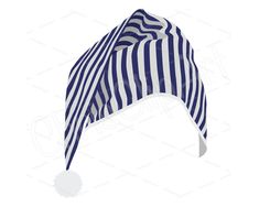 a blue and white striped umbrella on a white background