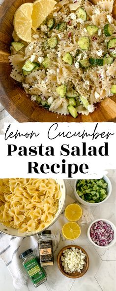 this lemon cucumber pasta salad is an easy and delicious side dish