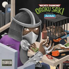 the cover to mickey diamond's album, crooku saki produced by rat duke