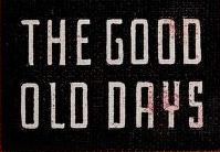 the good old days logo is shown in white