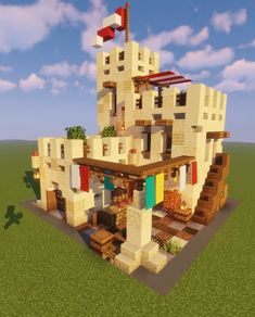 a very large house made out of blocks