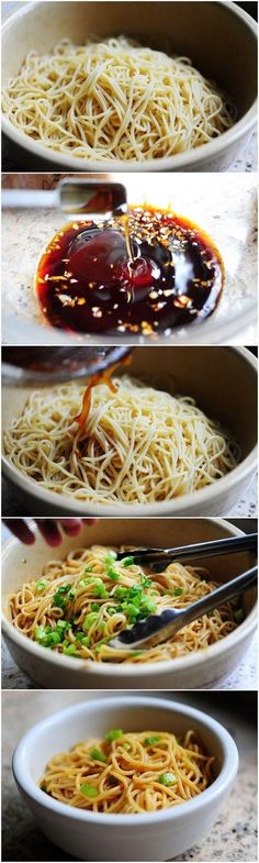 Simple Sesame Noodles - Need to made a little spicier next time and maybe add peppers Simple Sesame Noodles, Sesame Noodles, Noodle Dish, Kampot, Think Food, Easy Food, Asian Food, I Love Food