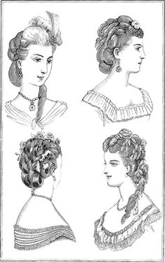 Hairstyles of 1870: Curls, Plaits, and Twists - Geri Walton 1870 Dress, 1879 Fashion, Fete Ideas, Dolly Varden, Historical Hairstyles, 1870s Fashion, Brimless Hat, Victorian Hairstyles, Victorian Hats