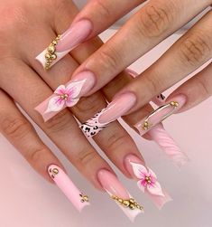 Pink Boujee Nails, Nail Ideas Acrylic Long, Simple Family Meals, Baby Pink Nails, Acrylic Toe Nails, Diy Acrylic Nails, Long Square Acrylic Nails, Unique Acrylic Nails