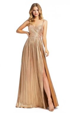 Mac Duggal 26275 Gold Golden Gown, Mac Duggal Dress, Gown Gold, Mac Duggal Dresses, The Jacksons, Mac Duggal, A Line Gown, Celebrity Look, Gold Dress