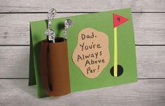 this is an image of a father's day card made out of toilet paper