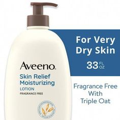 Aveeno Skin Relief, Fragrance Free Lotion, Talking Behind Your Back, Foot Soak, Moisturizing Lotions, Fragrance Free Products, Dry Skin, Lotion, Moisturizer