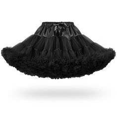 PRICES MAY VARY. MATERIAL--The tulle petticoats for women is made of two layers special pleated soft tulle, plus one Layer soft cotton lining to care your skin.Beautiful,comfortable,refined and breathable. SIZE--This elastic waist short length pettiskirt Waist Size: 20.5-”38.5”(fully stretched);Dress Length: 15.7”. Fit for US size S,M,L.Not a plus size. STYLE--The mini length tulle skirt has two layers special pleated soft tulle to keep the skirt in puffy shape, one Layer soft lining underskirt Black Fluffy Skirt, Tutu Costumes Women Halloween Ideas, Black Puffy Skirt, Buffy Dress, Tutu Skirt Women, Fancy Flowers, Black Tutu, Puffy Skirt, Fluffy Skirt