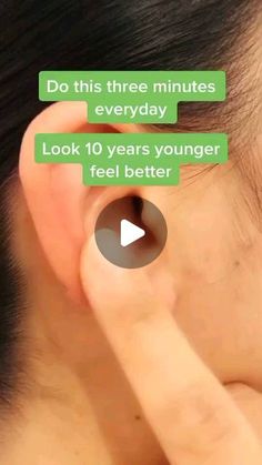 Ear Massage, Facial Massage Routine, Face Yoga Facial Exercises, Facial Yoga, Wellness Massage, Face Exercises, Facial Exercises, Glowing Skincare