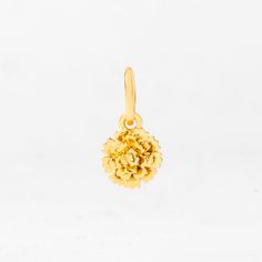 Gold October Marigold Birth Flower Pendant– Think Goodness Dainty Flower Charm For Gift, Yellow Gold Birthstone Charm Necklace With Flower Pendant, Dainty Gold Flower Charm, Yellow Gold Flower Charm Pendant Necklace, Yellow Gold Pendant Charm Necklace With Flower, 14k Gold Flower Charm Necklace With Pendant, Gold Flower-shaped Jewelry With Birthstone, 14k Gold Flower Pendant Charm Necklace, Yellow Gold Plated Flower Charm Necklace