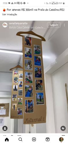 a bulletin board with pictures hanging from it's sides and the words national written in spanish