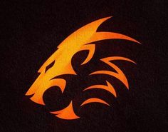 an orange and black lion logo on a black background with the word lions written across it