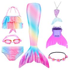 Mermaid Swimsuit Tail, Girls Mermaid Costume, Swimming Mermaid, Mermaid Tail Costume, Swimmable Mermaid Tail, Girls Mermaid Tail, Mermaid Tails For Kids, Halloween Costume Suit, Princess Halloween Costume