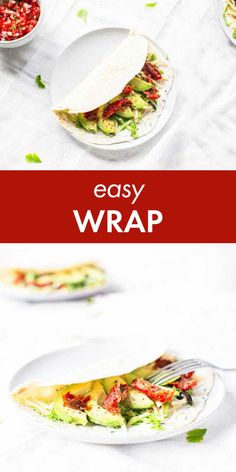 Easy Vegan Wrap Recipe Cold Wraps Recipes, Simple Wraps For Lunch, Tortilla Wrap Recipes Easy, Easy Healthy Wraps, Easy Wraps For Lunch, Healthy Wrap Ideas, Tortilla Wrap Ideas, Dinner Tortilla, Cold Wraps