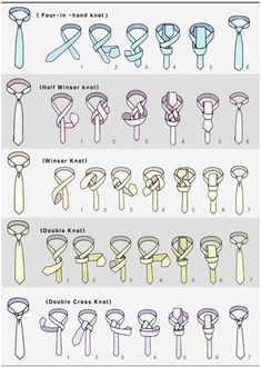 Tali Leher Lelaki, Cool Tie Knots, Tie Knots Men, Simpul Dasi, Tie A Necktie, Windsor Knot, Neck Tie Knots, Seni Dan Kraf, Kraf Diy