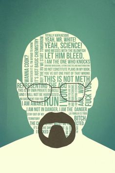 the poster for breaking bad shows a man's head with glasses