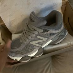 New Balance 9060 Purple Basketball Shoes, New Balances, New Balance Gray, Grey New Balance, New Balance 9060, Shoes New Balance, Yellow Sneakers, Pretty Shoes Sneakers, Kicks Shoes