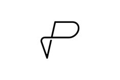 the letter p is made up of black lines