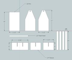 the diagram shows how to make a paper house with two doors and three windows, as well as measurements for each door