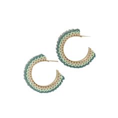 PRICES MAY VARY. Beaded Hoop Earrings: They're not your grandma's crochet, but she'd totally approve. These handwoven seed bead earrings offer a funky fresh take on the most classic shape – the hoop! With their vibrant colors and intricate beadwork, they're a modern boho twist on a timeless style. We also added lever-back closures which means one less back to drop down the sink. You're welcome! Statement Hoops with Attitude These hoop don't play by the style rules; they break them! A 2.5-inch sp Beaded Hoop Earrings For The Beach, Beaded Hoop Jewelry For The Beach, Green Beaded Hoop Earrings For Beach, Beaded Hoop Jewelry For Beach, Boho Twists, Boho Hoop Earrings, Free Spirit Style, Alloy Earrings, Beaded Hoop Earrings