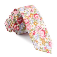 Blue Suit Floral Tie, Floral Tie Groom, Pink Floral Tie, Gentlemen Accessories, Daisy Garden