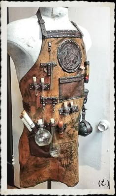 Steam Punk Diy, Steampunk Decor, Leather Apron