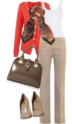 Khaki Pants Outfit, Khaki Pants Women, Summer Work Outfits, Outfit Trends, Brown Pants, 가을 패션, Work Outfits Women