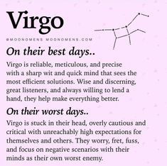 the virgo zodiac sign on their best days