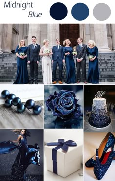 the color scheme is midnight blue, and it's perfect to use in your wedding