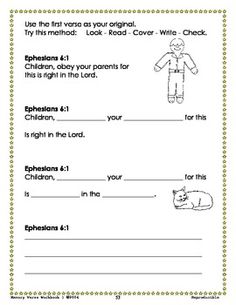 the worksheet for children's bible study