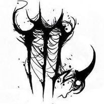 an image of a black and white tattoo design