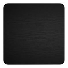 a black mouse pad with wood grain pattern on the front and back side, in an angled view