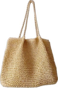 Buy Online Elena Handbags Straw Woven Fashion Tote Elegant Sophisticated, Woven Tote Bag, Vintage Vibes, Beach Bag, Light Brown, Woven Fabric, Straw, In Style, Tote Bag