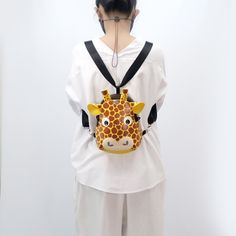 Giraffe Mini backpack. ‼️The detailed patterns may vary because they are hand-painted but it will cute.‼️  This compact backpack .Made with unique details.,one of a kind. ,Hand- painted technique with high quality paints on synthetic leather,exquisite sewing ,YKk zipper closure ,provides secure storage ,Can be used as a backpack or a crossbody bag  ,You can choose and comfortable variant for you ,with the removable and adjustable straps ,and the lined interior with a sponge give comfort for you School Satchel Bag With Animal Design, School Satchel With Animal Design, Cute Travel Backpack With Animal Design, Cute Animal Design Travel Backpack, Animal Design School Backpack, Cute Backpack With Animal Design For Everyday Use, Cute Everyday Backpack With Animal Design, School Crossbody Bag With Animal Design, Animal Design Crossbody Shoulder Bag For School