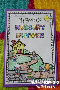 a coloring book with the title, my book of nursery rhymes on it