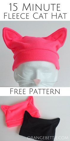 the instructions for how to make an easy cat hat with no sewning required