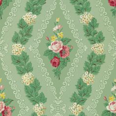 Our Floral Elegance wallpaper is available by the pre-trimmed roll, printed on eco-friendly, easy-to-install paper. 1940s Wallpaper, Elegance Wallpaper, Arts And Crafts Wallpaper, French Room, Embroidery Roses, Collage Backgrounds, Frock Pattern, Fabric Doll House, French Wallpaper