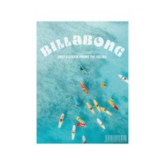 the cover of billabong magazine, with kayaks in the water and onlookers