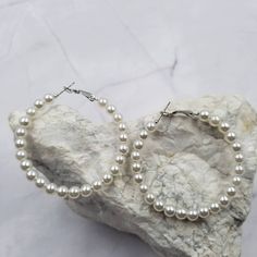 Pearlescence Beaded Hoop Earring Pearl Beaded Design Hoop Earring Diameter 5cm Elegant Beaded Round Hoop Earrings, Elegant Beaded Hoop Earrings, Beaded Round Pearl Earrings, Pearl Beaded Earrings With Ear Wire, Pearl Beaded Round Earrings, Beaded Pearl Hoop Earrings As Gift, Pearl Beaded Hoop Earrings As Gift, Beaded Pearl Hoop Earrings For Gift, Beaded Pearl Hoop Earrings