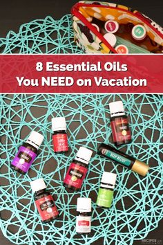 8 Best Essential Oils for Vacation Travel ~ don't leave home without them! | RecipeswithEssentialOils.com Essential Oils For Inflammation, Floral Essential Oils, Yl Oils, Essential Oils Gifts, Yl Essential Oils, Aromatherapy Gifts, Young Living Oils, Best Essential Oils, Oil Uses