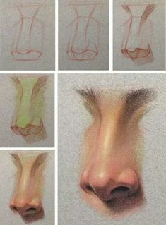 an instagram page showing how to draw the nose