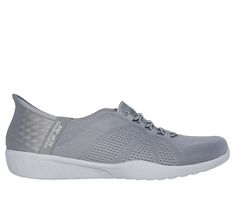 Step into effortless comfort with Skechers Hands Free Slip-ins Newbury St - Lightly. Featuring a Stretch Fit engineered knit upper with a stretch laced front and a cushioned Skechers Air-Cooled Memory Foam comfort insole. | Skechers Women's Slip-ins: Newbury St - Lightly Slip-On Shoes | Medium Width | Skechers Hands Free Slip-ins for an easy fit | Exclusive Heel Pillow holds your foot securely in place | Skechers Air-Cooled Memory Foam comfort insole | Stretch Fit design for sock-like comfort | Crafted with 100% vegan materials | Engineered knit upper with stretch-laced front | Flexible traction outsole | Machine washable | 1/4-inch heel height | Skechers Hiking Training, Lace Up Wedges, Shoes Flats Sandals, Skechers Women, Kids Sale, 4 Inch Heels, School Shoes, Stretch Lace, Boot Sandals