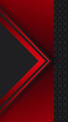 a red and black background with an arrow on the bottom right corner, which is diagonally shaped