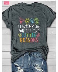 Job Teacher, Hogwarts Letter, I Love My Job, Teacher Outfits, Love My Job, Teacher Tshirts, My Job, School Shirts, Work Shirts